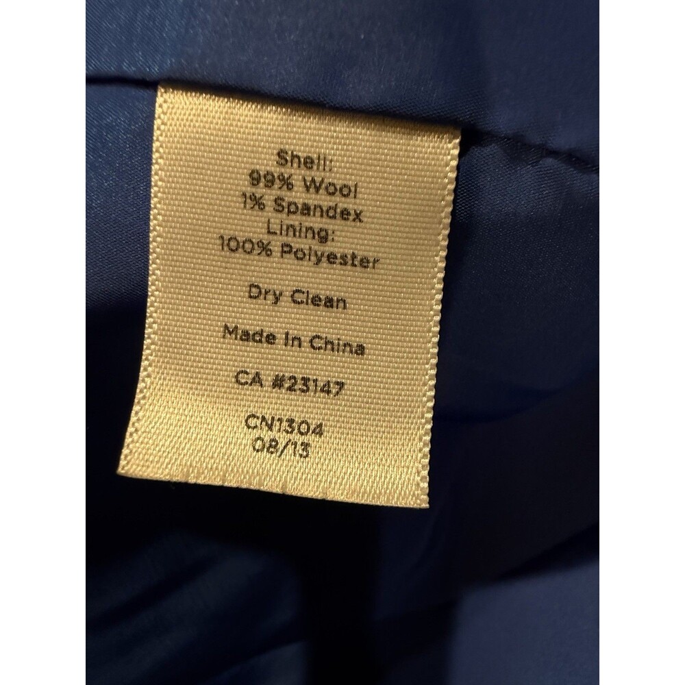 Talbots Wool Royal Blue Blazer Two Button Jacket Plus Size 18 - Picture 8 of 8